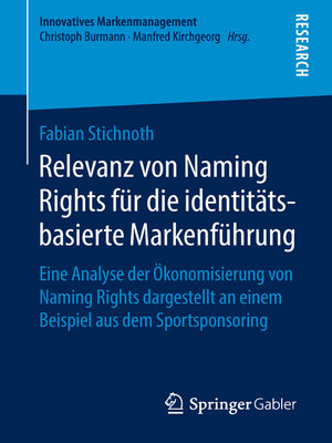 cover image of Relevanz von Naming Rights für die identitätsbasierte Markenführung